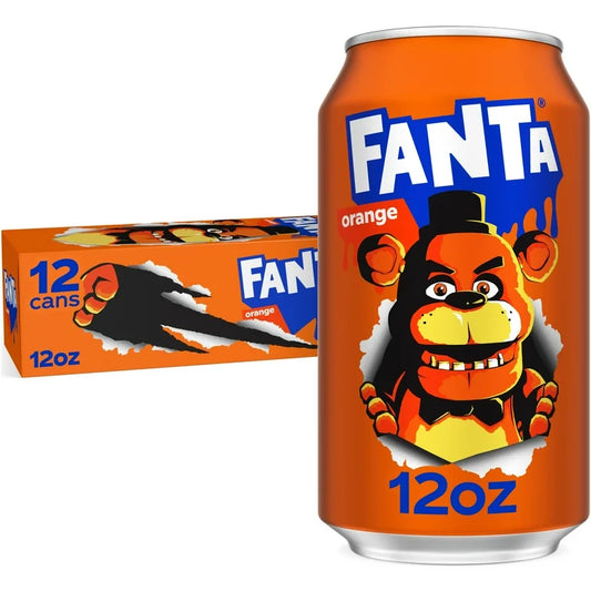 Fanta Orange Soda Pop Paquete de Refrigerador 12 fl oz, Paquete de 12 Latas