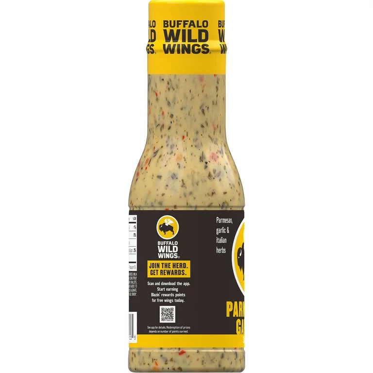 Buffalo Wild Wings Parmesan Garlic Sauce, 12 fl oz Bottle - LOOP MX