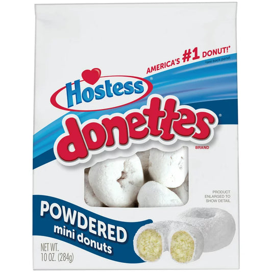 HOSTESS Powdered DONETTES Bag, Sugar Mini Donuts - 10 oz - LOOP MX