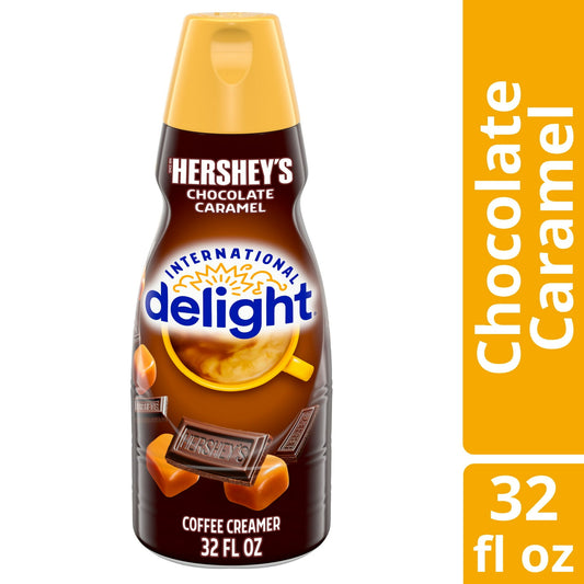 International Delight Crema para Café con Caramelo y Chocolate HERSHEY Botella de 32 fl oz