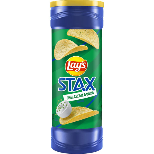 Lay's Stax Sour Cream & Onion Potato Crisps, 5.5 oz Bag