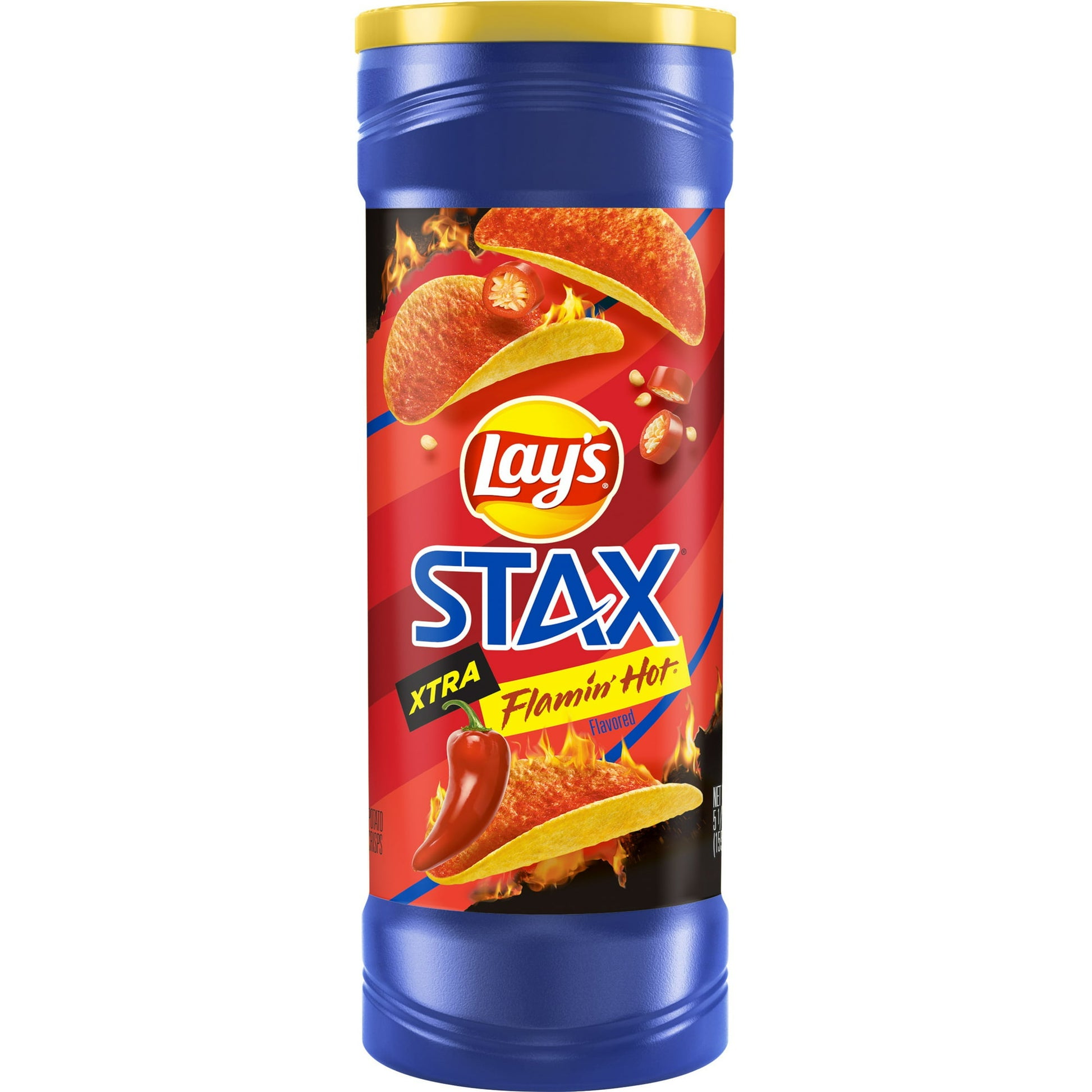 Lay's Stax Xtra Flamin' Hot Potato Chips, 5.5 oz Canister - LOOP MX