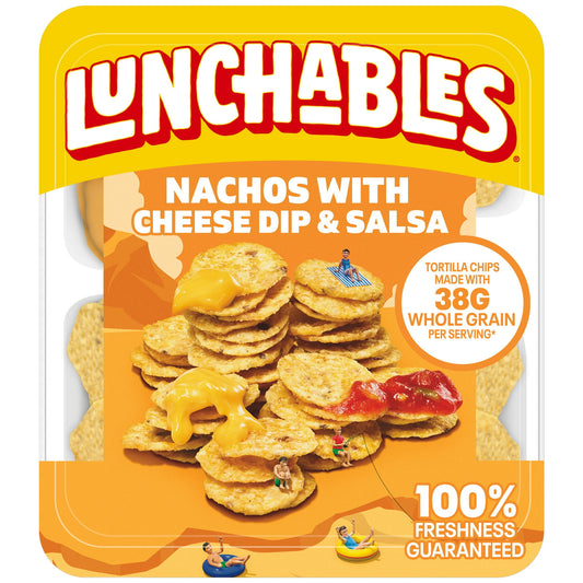 Lunchables Nachos Salsa de Queso y Snack para el Almuerzo para Niños, Bandeja de 4.4