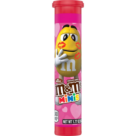 M&M'S Caramelos de Chocolate con Leche Del Día de San Valentín Tubo de San Valentín de Mini Caramelo - 1.77 Oz