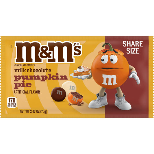 M&M'S Pastel de Calabaza Tamaño Compartido HALLOWEEN 2.47 Onzas por Bolsa