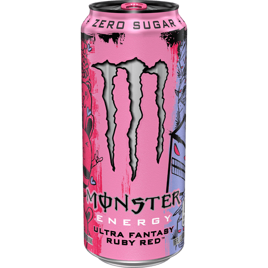 Monster Energy, Ultra Fantasía Rojo Rubí, 1 Unidad, 16 fl oz