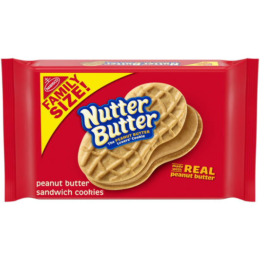 Nutter Butter Galletas Sándwich de Mantequilla de Maní Tamaño Familiar 16 oz