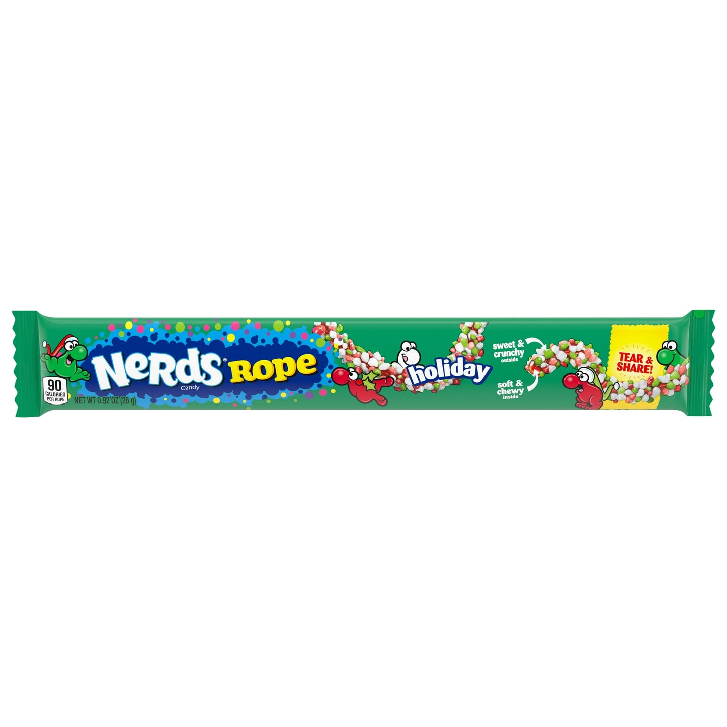Nerds Relleno de Medias de Caramelo Holiday Rope, 0,92 oz
