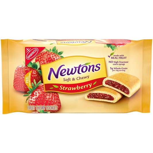 Newtons Galletas de Fresa Masticables Suaves y Frutales Paquete de 10 oz