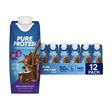Pure Protein Batido de Proteína de Chocolate 30 G de Proteína Completa, Listo para Beber y Cetogénico, Vitaminas a, C, D y E Más Zinc para Apoyar la Salud Inmunológica, Botellas de 11 Oz