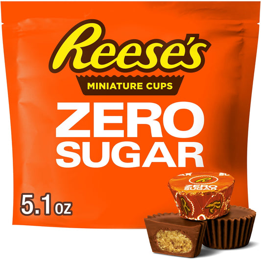 Reese's sin Azúcar Miniatures Chocolate Tazas de Mantequilla de Maní Dulces, Bolsa 5.1 oz
4.4 estrellas de 566 opiniones