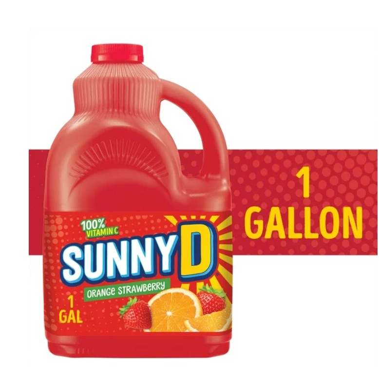 SUNNYD Orange Strawberry Juice Drink, 1 Gallon Bottle