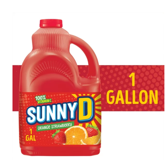 SUNNYD Orange Strawberry Juice Drink, 1 Gallon Bottle