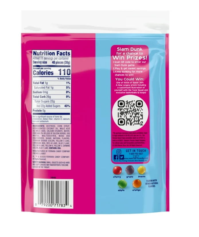 Sweetarts Mini Chewy Mixed Fruit Candy 12 Oz