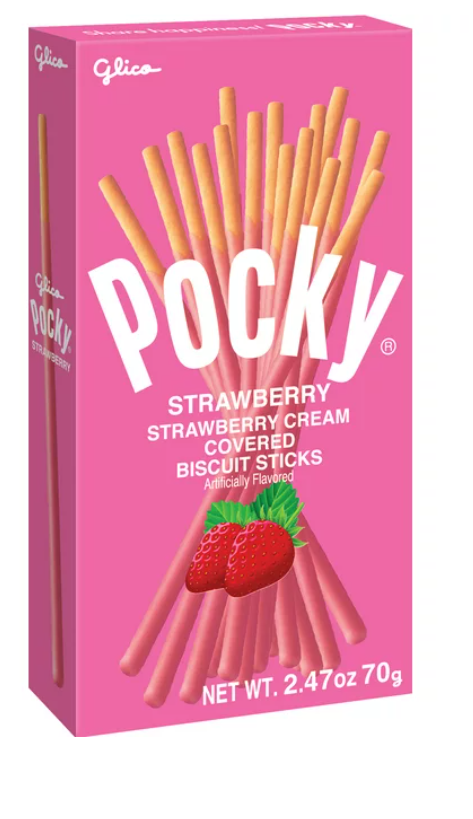Glico Pocky Sticks, Strawberry Cream, 70 Gm