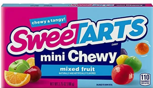 SweeTARTS Mini Chewy Candy, 3.75 ounce Theater Box, Pack of 12