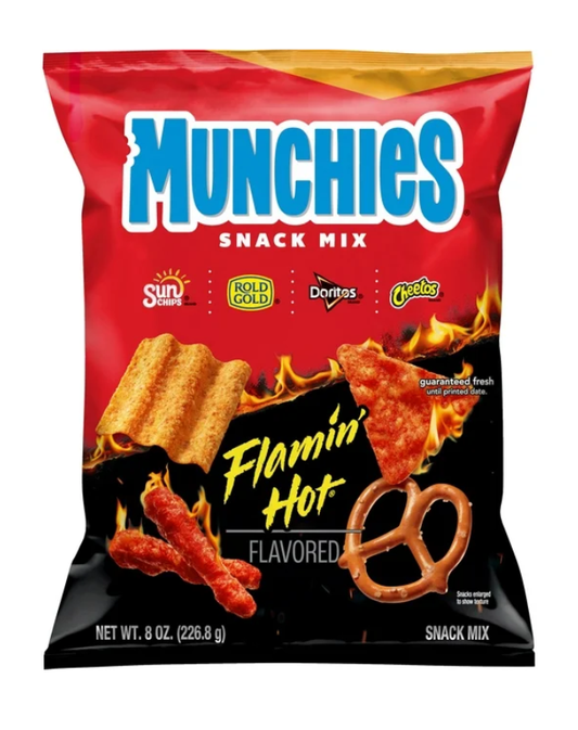 Munchies Flamin' Hot Flavored Snack Mix, 8 oz, Single Pack