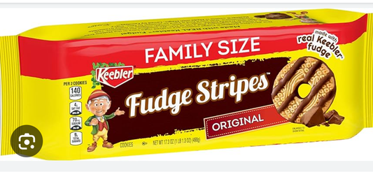 Keebler Original Fudge Stripes Cookies, Family Size, 17.3 oz
