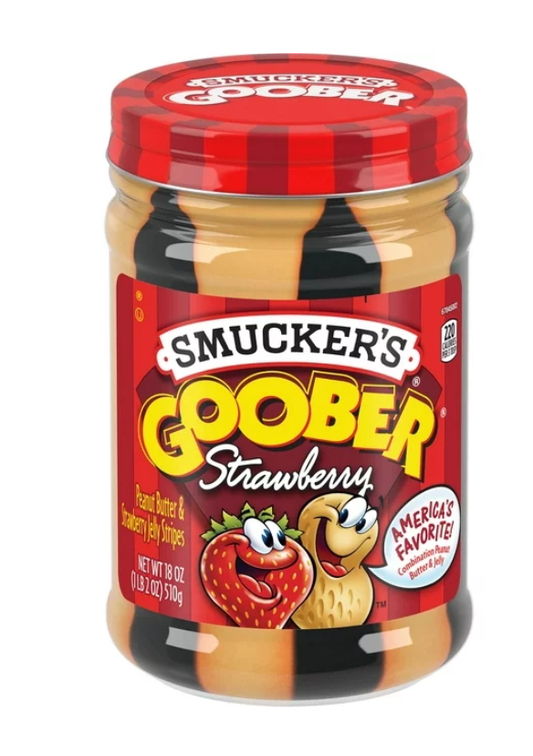 Smucker's Goober Peanut Butter and Strawberry Jelly Stripes, 18 Ounces