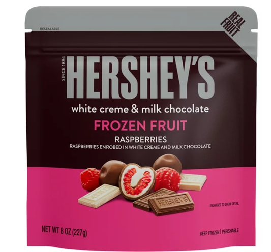 Hershey's Raspberries in White Creme & Milk Chocolate, 8 oz (Frozen)