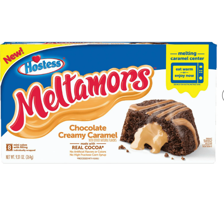 Hostess Meltamors Chocolate Caramel 8 count 9.31 ounces