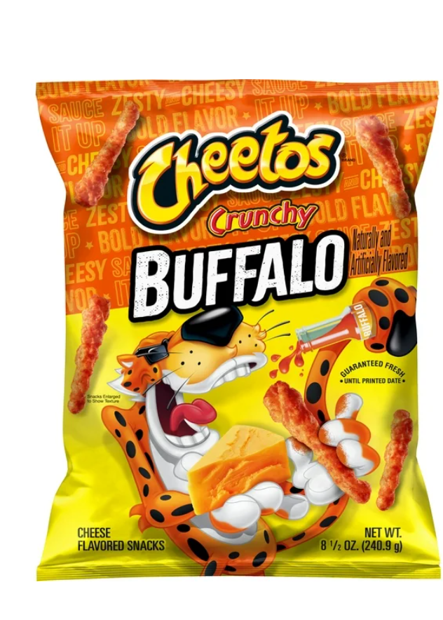 Cheetos Crunchy Cheese Buffalo Flavored Snack Chips, 8.5 oz Bag