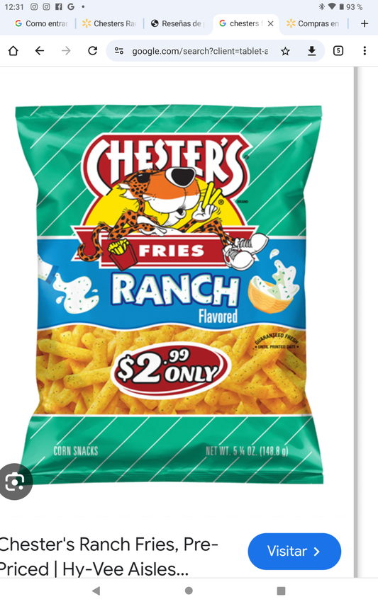 Chesters Ranch Fries 5.25oz