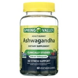 Spring Valley Non GMO KSM-66 Ashwagandha Vegetarian Gummies, Cherry, 60 Count