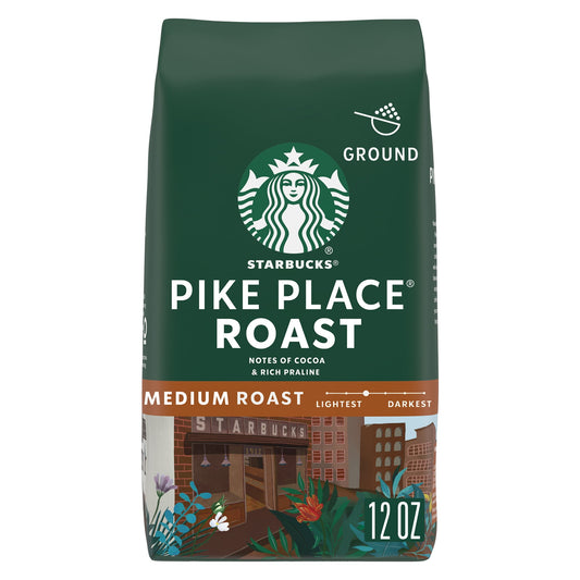 Pike Place Roast Starbucks Café Molido Tostado Medio, 100% Arábica, 12 oz