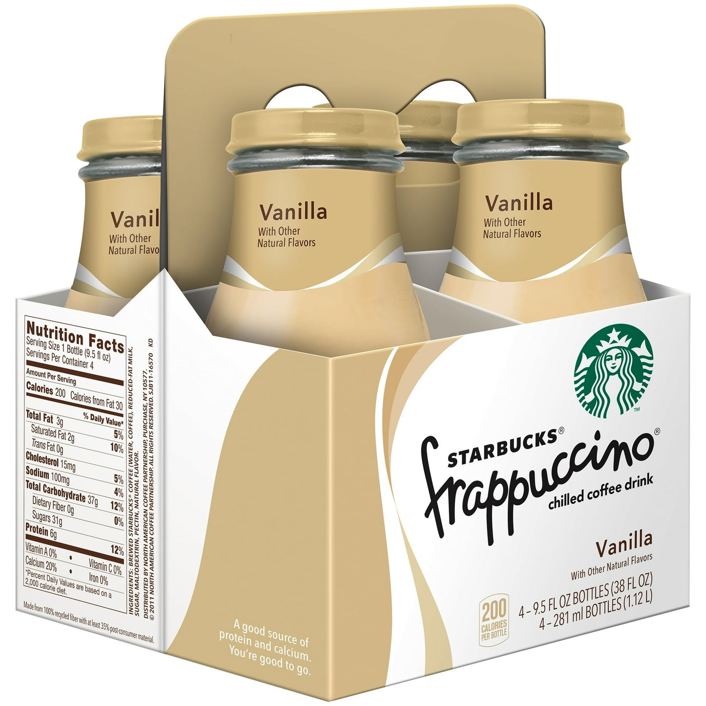 Frappuccino Starbucks Bebida de Café Fría de Vainilla 9.5 fl oz,