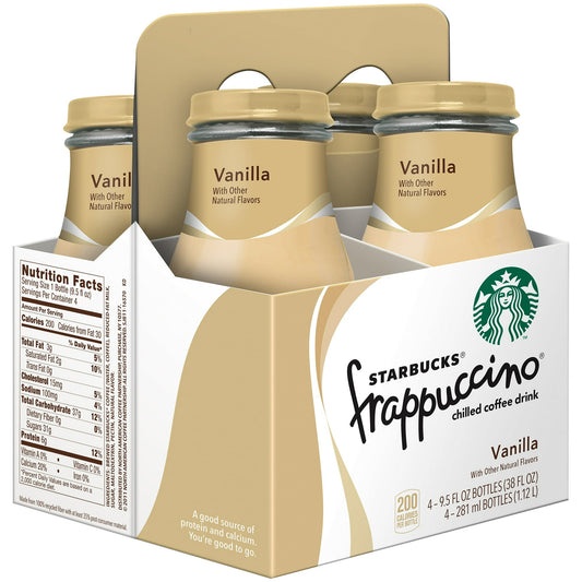 Frappuccino Starbucks Bebida de Café Fría de Vainilla 9.5 fl oz,