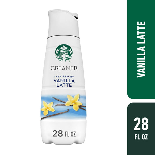 Starbucks Crema para Café con Sabor a Vainilla, Inspirada en el Café con Leche de Vainilla, 28 fl oz