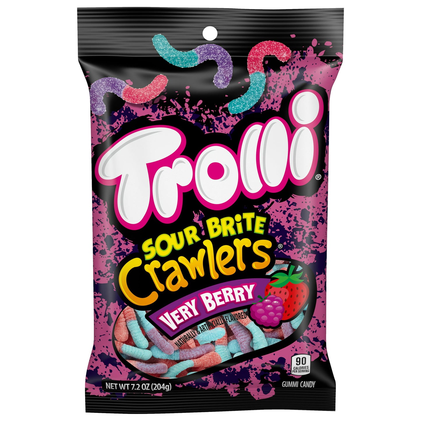 Trolli Sour Brite Crawlers Very Berry Gummy Worms, 7.2 oz - LOOP MX