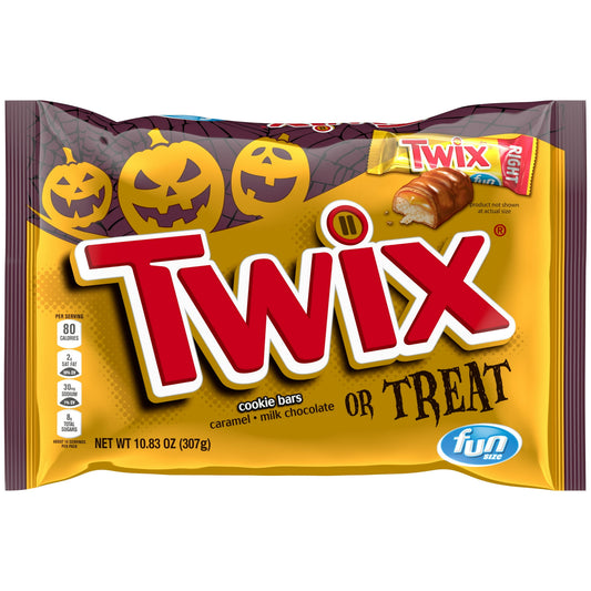 Twix Divertido Tamaño Halloween Barras de Chocolate Dulces - 10.83oz Bolsa