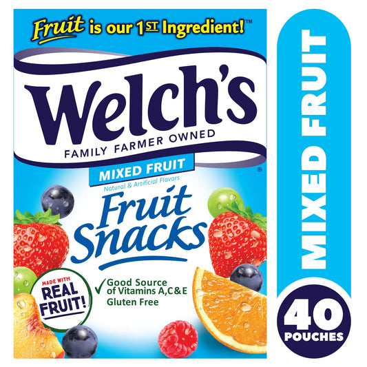 Fruit Snacks Welch's Fruta Mixta, 0,8 oz, 40 Unidades