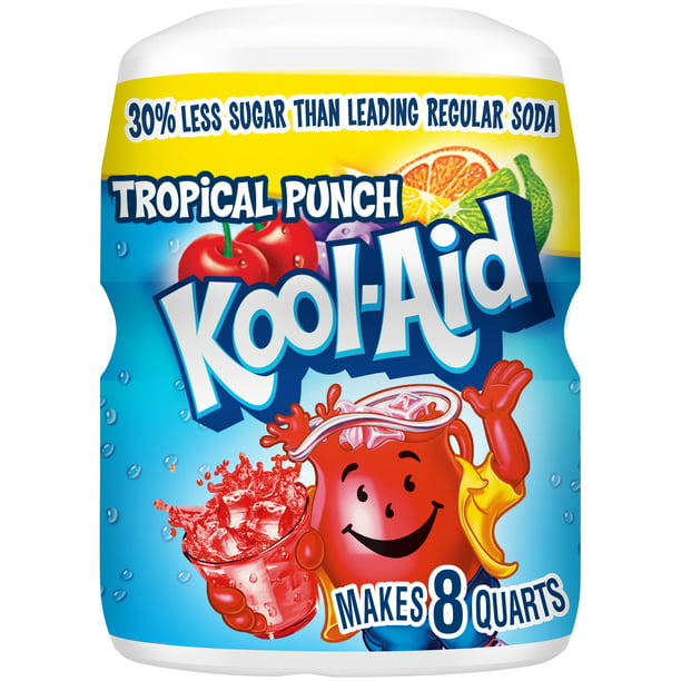 Kool-Aid Sugar Sweetened Tropical Punch Artificially Flavored Powdered Drink Mix, 19 oz. - LOOP MX