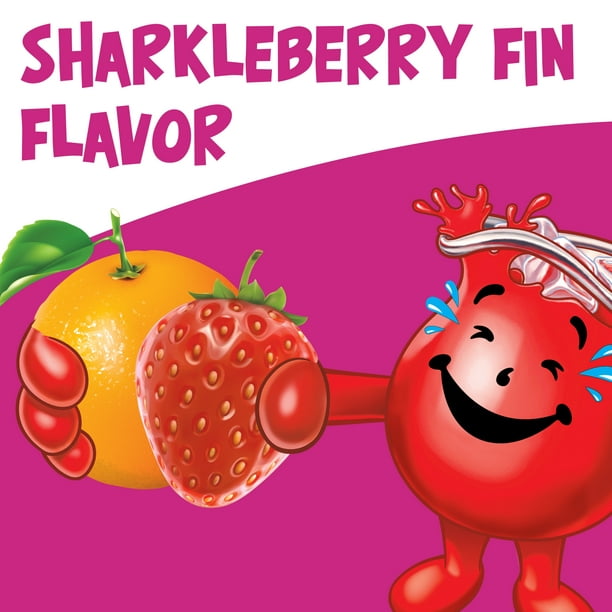 Kool-Aid Jammers Sharkleberry Fin Strawberry Orange Punch Kids Drink 0% Juice Box Pouches, 10 Ct Box, 6 fl oz Pouches - LOOP MX