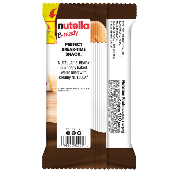 Crispy wafer filled with nutella hazelnut spread 1.55oz.(44g.) - LOOP MX