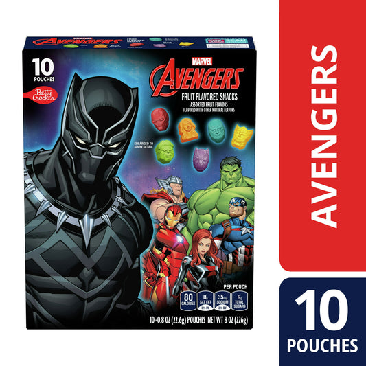 Avengers Fruit Flavored Snacks, Treat Pouches, Gluten Free, 10 ct - LOOP MX