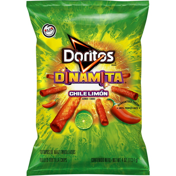 Doritos Dinamita Chile Limon Flavored Tortilla Chips, 4 oz Bag - LOOP MX