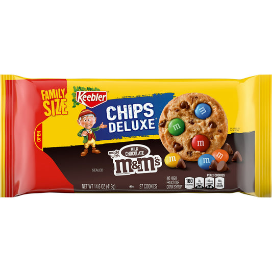 Keebler Chips Deluxe Milk Chocolate M&M's Chocolate Candies Cookies, 14.6 oz - LOOP MX