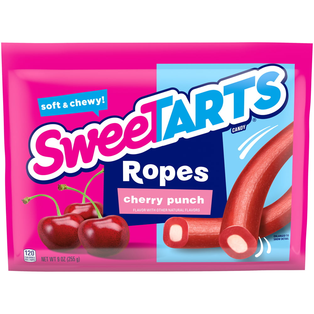 SweeTARTS Cherry Punch Soft & Chewy Ropes Candy Bag, 9 oz - LOOP MX