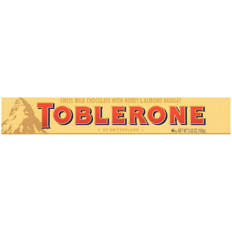 Toblerone Swiss Milk Chocolate Candy Bar with Honey and Almond Nougat, 3.52 oz - LOOP MX