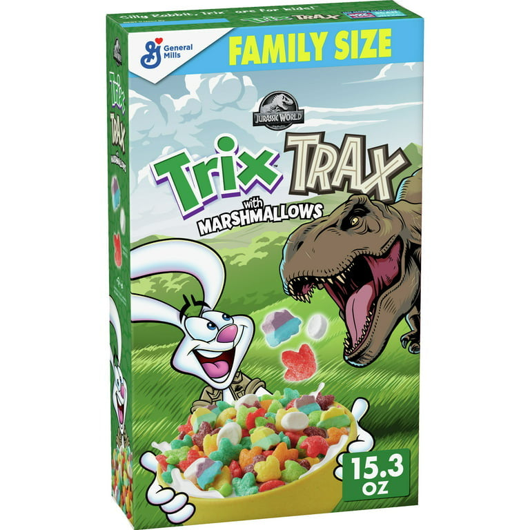 General Mills Trix Trax, Fruit Flavored Corn Puffs Cereal, 15.3 oz Family Size - LOOP MX