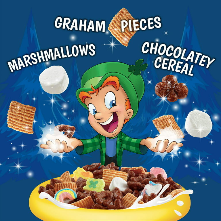 Lucky Charms Smores Breakfast Cereal with Marshmallows, Family Size, 18 OZ - LOOP MX