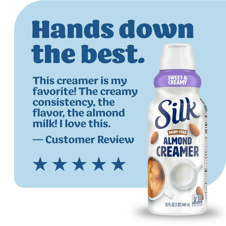 Silk Dairy Free, Gluten Free, Sweet and Creamy Almond Creamer, 32 fl oz Carton - LOOP MX