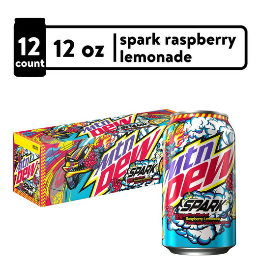 Mountain Dew Spark Soda Pop Raspberry Lemonade12 oz - LOOP MX