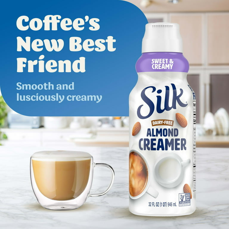 Silk Dairy Free, Gluten Free, Sweet and Creamy Almond Creamer, 32 fl oz Carton - LOOP MX