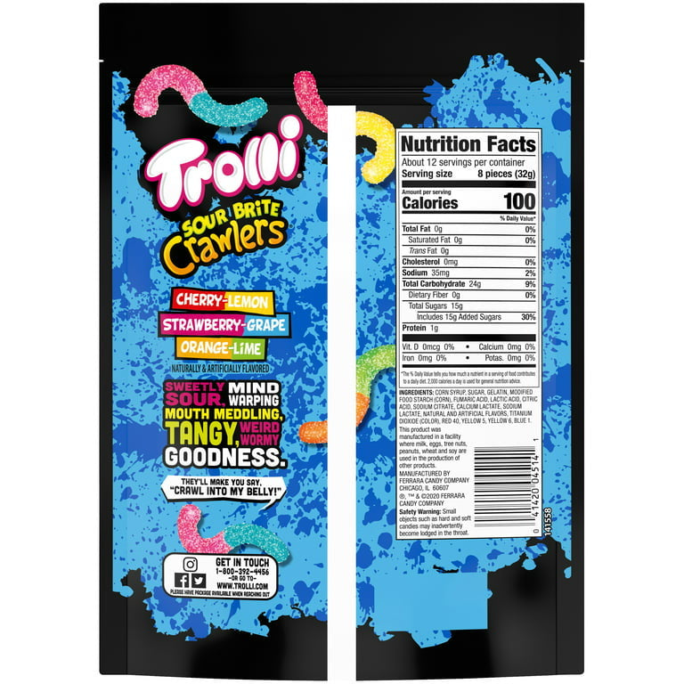 Trolli Sour Brite Crawlers Original Candy, 14 Oz - LOOP MX