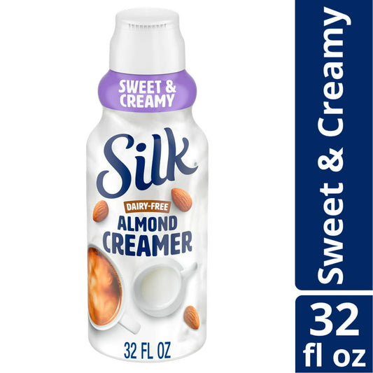 Silk Dairy Free, Gluten Free, Sweet and Creamy Almond Creamer, 32 fl oz Carton - LOOP MX